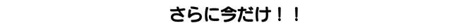 さらに今だけ!! さらに今だけ!!